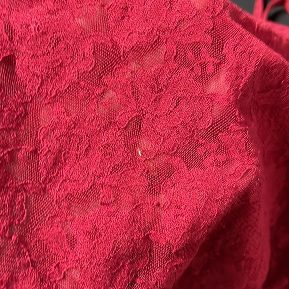 One Step Up Plus Red Lace Cami Tank Top 1X - Picture 10 of 11